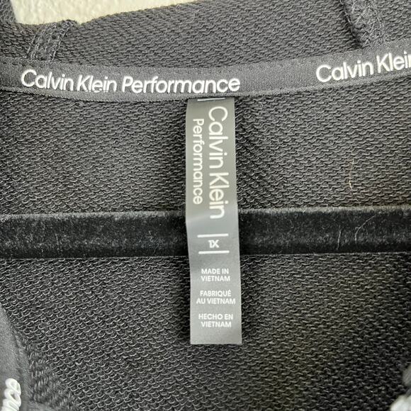 Calvin Klein Performance Black Logo Tape Full Zip Hoodie Sweatshirt Plus 1X NWT - Picture 4 of 13